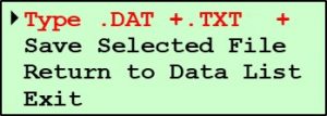 G2 Save File Screen - Type DAT & TXT
