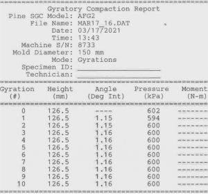 Printing Pine G2 Data - Narrow Report Format